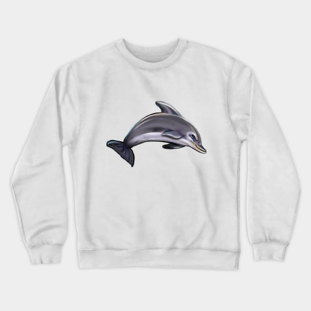 Cute dolphin. Playful Dolphins Crewneck Sweatshirt by Artonmytee